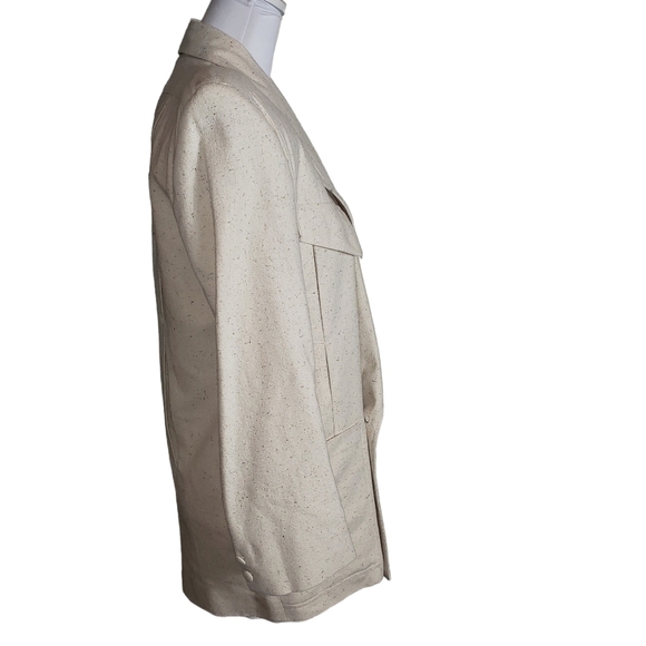 Naturelle George Georgiou Tan Beige 100% Silk Blazer Sz XS Western Style Jacket - Picture 3 of 16